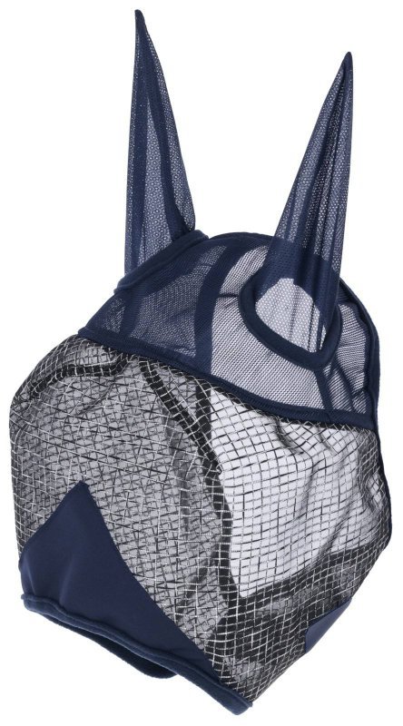 Maska przeciwowadowa dla konia z ochroną UV - Covalliero - granatowa