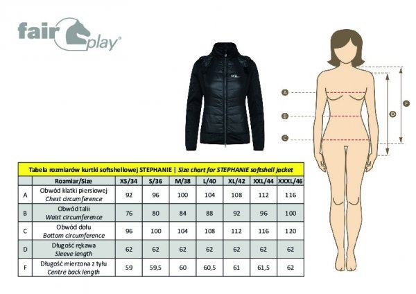 Bluza Jeździecka Damska softshell Fair Play STEPHANIE czarny