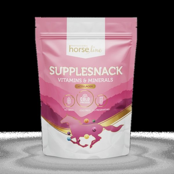 Smakołyki z Witaminami i Kolagenem dla Koni - SuppleSnack Vitamins &amp; Minerals +Collagen Horse Line Pro - 1500g
