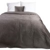 Narzuta pikowana BELLA na łóżko 200x220 wz. dark grey