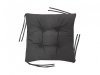 Poduszka na krzesło, pikowana wiązana 40x40 cm - grafit