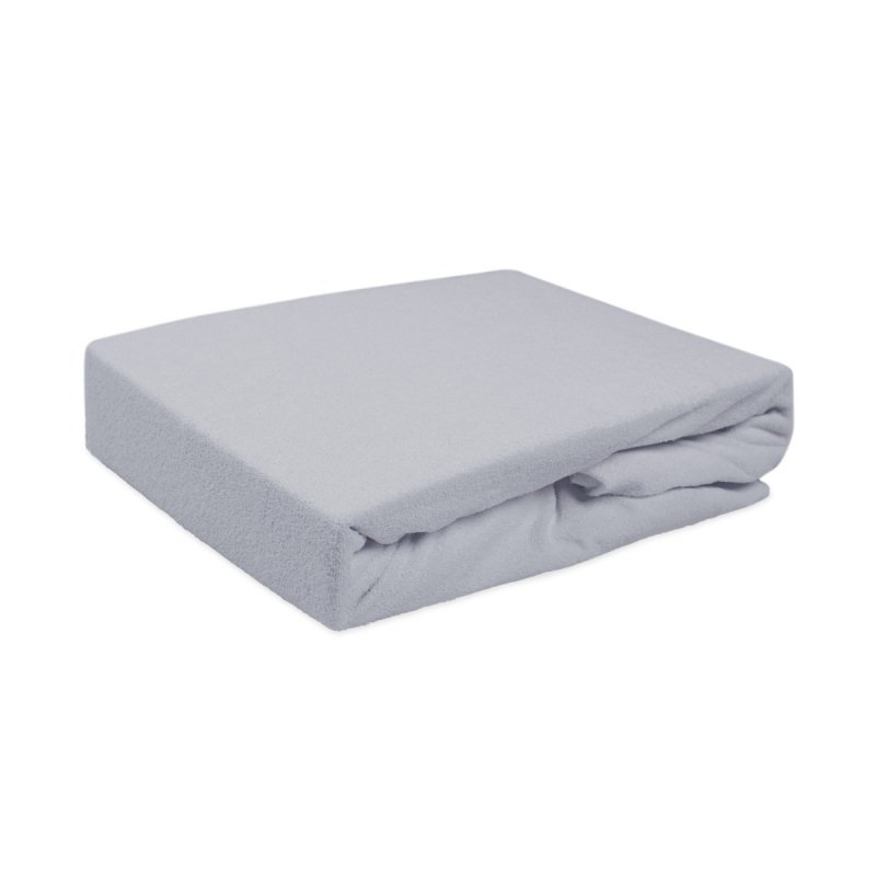 Prześcieradło Frotte PREMIUM na wysoki materac 120x200 na gumkę wz. 024 popiel