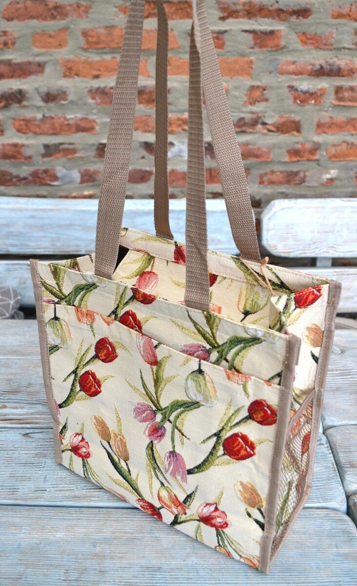 Torba gobelinowa która cieszy. 30x30 wz. T312 Tulipan