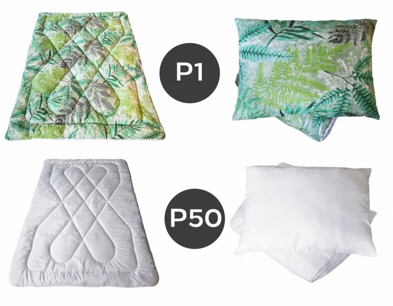 Kołdra poliestrowa LETNIA 140x200 + 1 poduszka 70x80 ProduktPolski