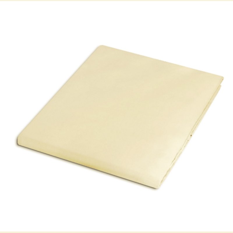 Prześcieradło satynowe bez gumki 220x200 krem 155