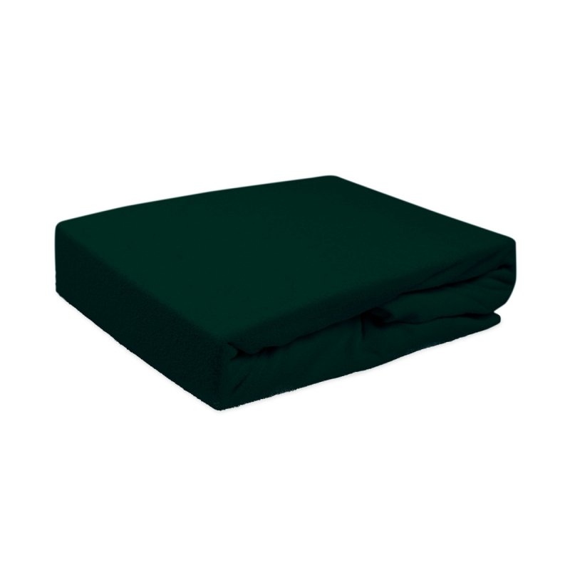 Prześcieradło Frotte PREMIUM na wysoki materac 120x200 na gumkę wz. 036 zieleń butelkowa