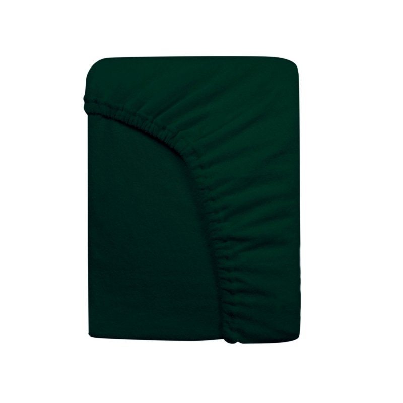 Prześcieradło Frotte PREMIUM na wysoki materac 220x200 na gumkę wz. 036 zieleń butelkowa