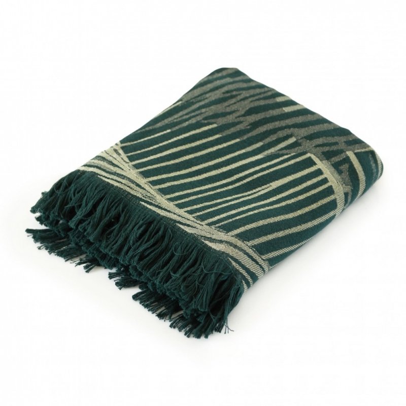 Ręcznik - fouta PALMS zielony - rozmiar 100x160