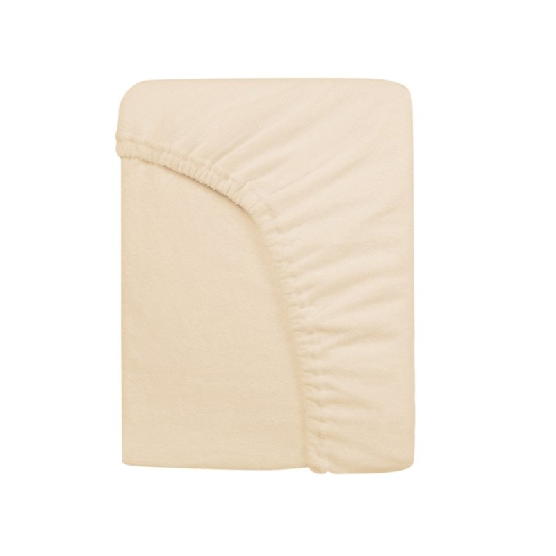 Prześcieradło Frotte PREMIUM na wysoki materac 160x200 na gumkę wz. 047 jasny beż