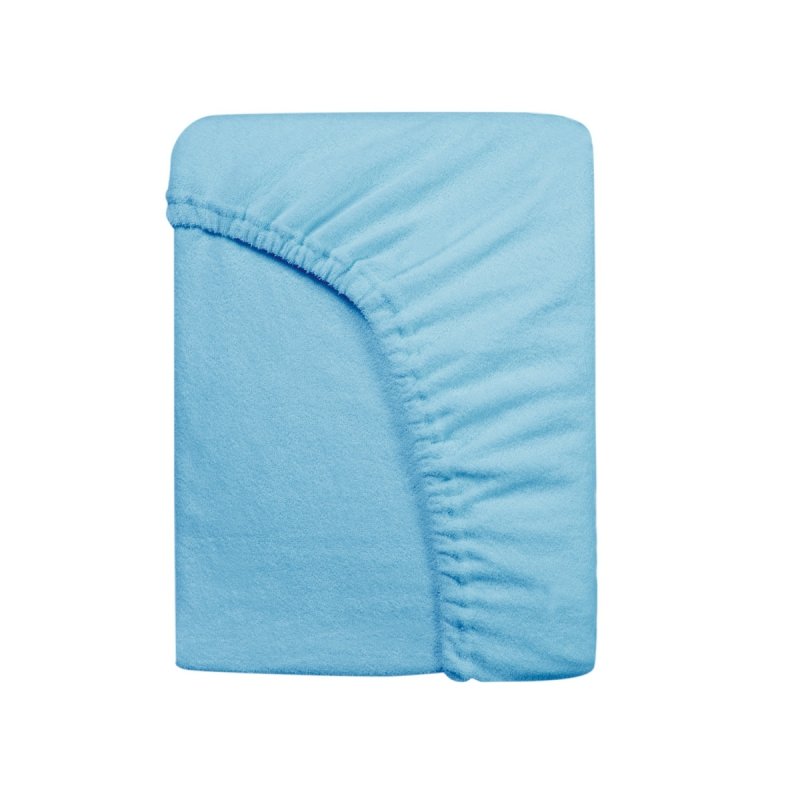 Prześcieradło Frotte PREMIUM na wysoki materac 180x200 na gumkę wz. 009 niebieski