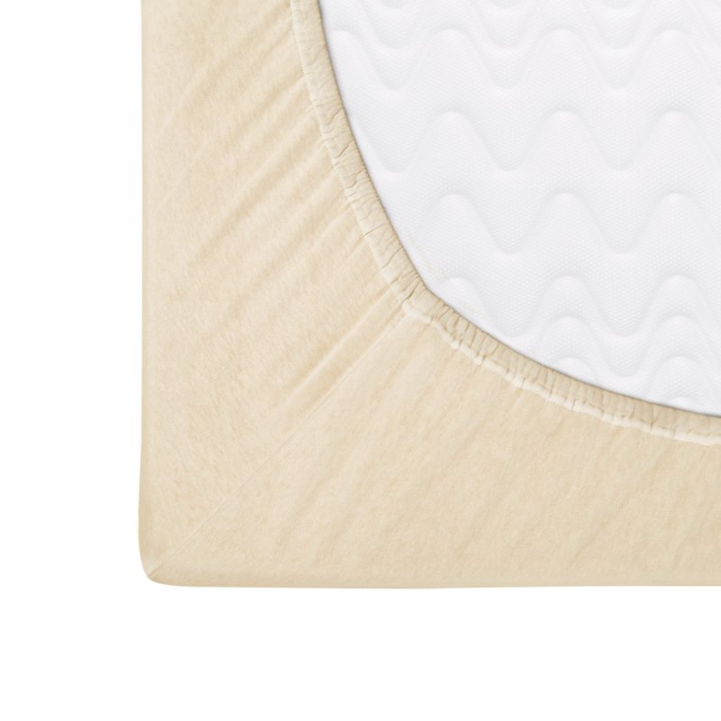 Prześcieradło Jersey PREMIUM na wysoki materac 90x200 na gumkę wz. 047 jasny beż