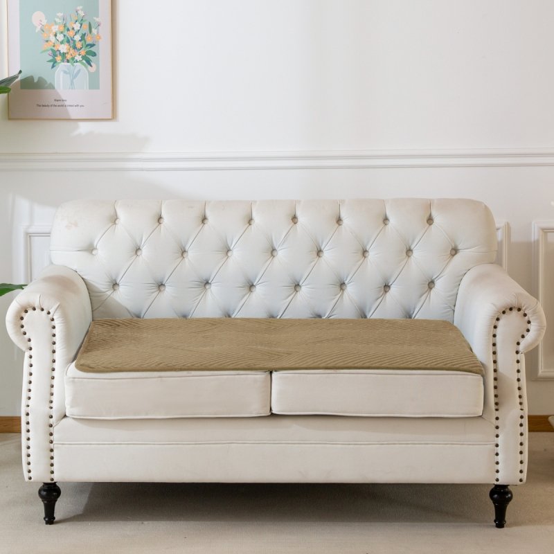 Miękka narzuta pikowana 100% mikrofibra na fotel 70x160 wz. NNW-2725 latte