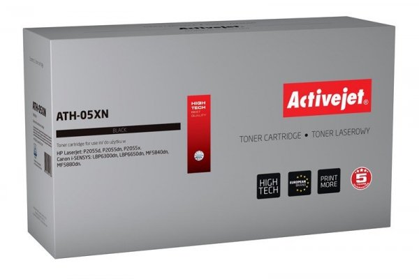 Toner Activejet ATH-05XN (zamiennik HP 05X CE505X, Canon CRG-719H; Premium; 6500 stron; czarny)