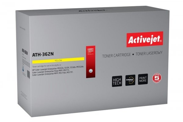 Toner Activejet ATH-362N (zamiennik HP 508A CF362A; Supreme; 5000 stron; żółty)