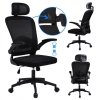 Fotel biurowy obrotowy Mistral Black, mikrosiatka do biurka KO28CZ