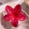 Spinka do włosów klamra XL kwiat czerwony ombre 7,5 x 8 cm SP287