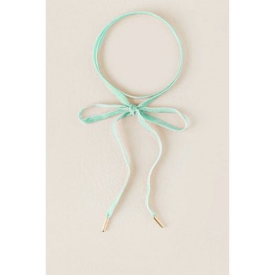 NASZYJNIK CHOKER VELVET - MIĘTOWY N484M