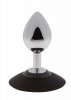 MALESATION Alu-Plug with suction cup medium, chrome