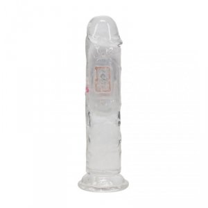 LED Vibrating Straight Cock - 6 / 15 cm - Transparent