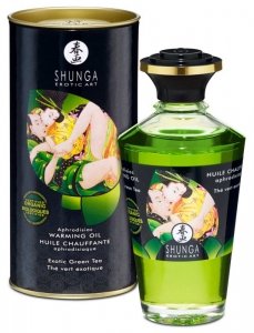 Shunga warming oil exotic green tea 100ml