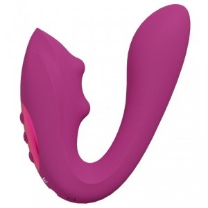Yuki - Dual Motor G-Spot Vibrator with Massaging Beads - Pink