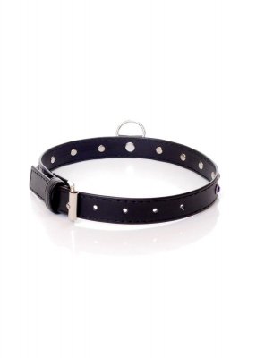 Obroża Ozdobna BDSM Bondage Kryształki Granat 2cm