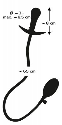 Korek analny silikonowy pompowany 8 cm