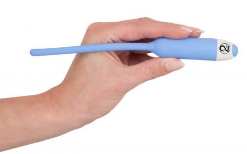 Silikonowy dilator z wibracjami śr. 6mm niebieski
