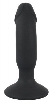 Korek analny silikonowy z wibracjami 14 cm Black Velvets