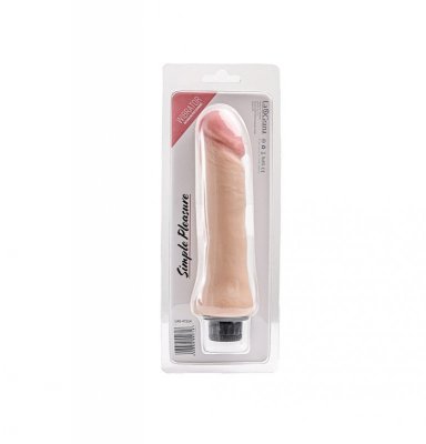 Simple Pleasure wibrator z regulacją prędkości cyberskóra kolor cielisty 20 cm
