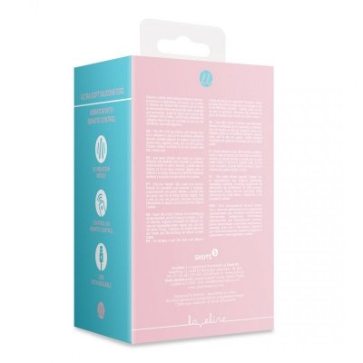 Ultra Soft Silicone Egg Vibrator with Remote Control - Pink Arabesque
