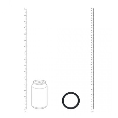 Wide O Silicone Cockring - XXL - 55mm - Black