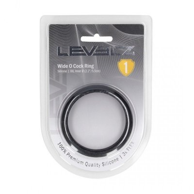 Wide O Silicone Cockring - XXL - 55mm - Black