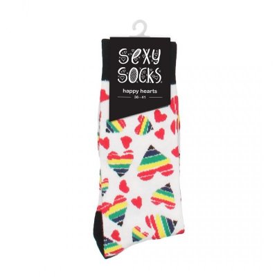 Happy Hearts Socks - US Size 2-7,5 / EU Size 36-41