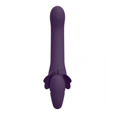 Satu - Pulse-Wave and Vibrating Strapless Strapon - Purple