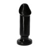 Dildo korek analny na przyssawce czarny 13 cm