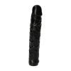 Realistyczne żylaste dildo analne czarne 16,5 cm