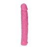 Realistyczne żylaste dildo analne różowe 16,5 cm