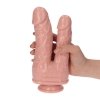 Podwójne realistyczne dildo waginalno analne na przyssawce