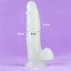Świecący w ciemności dildo penis niebieski Lovetoy 19 cm