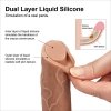 Dwuwarstwowe realistyczne dildo na przyssawce 21,5 cm