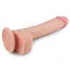 Dwuwarstwowe realistyczne dildo na przyssawce 21,5 cm