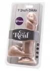 Dildo cock 7 inch w/ balls flesh vibr.