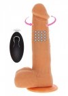 Rotating beads vibrating dildo