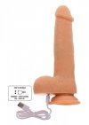 Rotating beads vibrating dildo