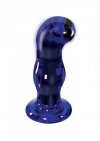 The gleaming glass buttplug blue