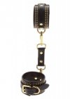 Kajdanki na nadgarstki Studded Wrist Cufs Set Black