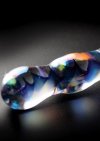 Szklane stożkowe dildo z wypustkami punkt g 18 cm