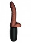 Realistyczny pogdrzewany wibrator brązowy 19 cm