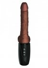 Realistyczny pogdrzewany wibrator brązowy 19 cm